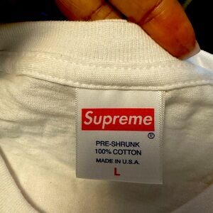 Size Large pre-shrunk white long sleeve shirt NWOT